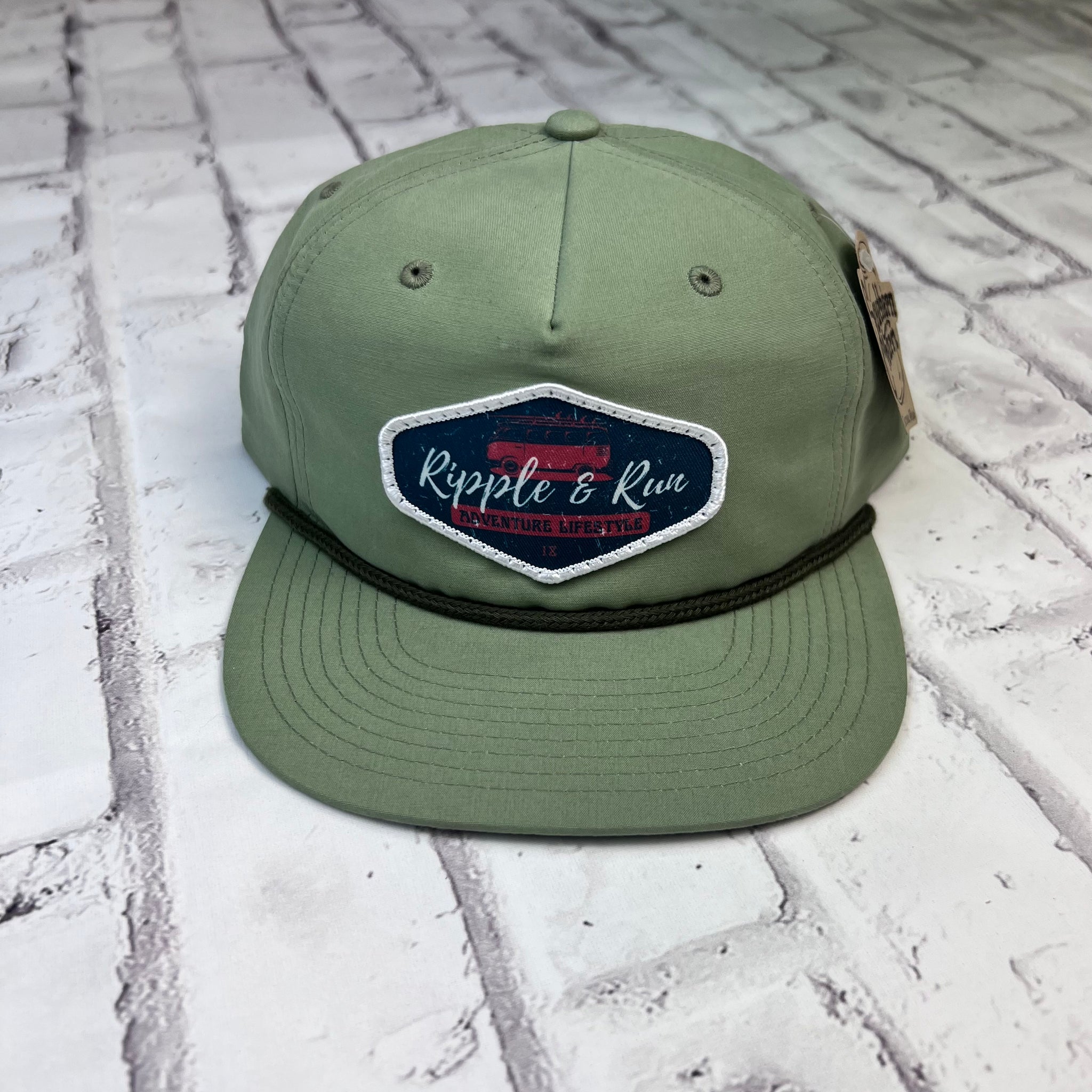 Ripple and Run "Adventure Lifestyle" Hat - Sage with Black Rope