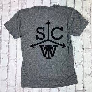 Southern Charm "Cattle Brand" Short Sleeve T-shirt - Heather Gray