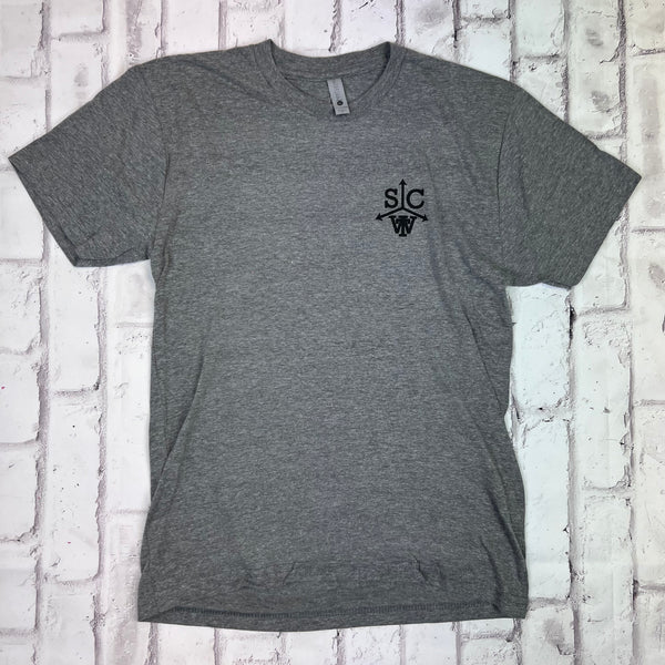 Southern Charm "Cattle Brand" Short Sleeve T-shirt - Heather Gray