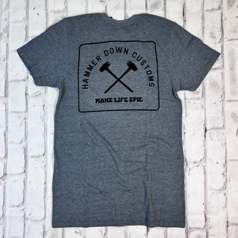 Hammer Down "Epic Squad" Short Sleeve T-shirt - Stone Grey