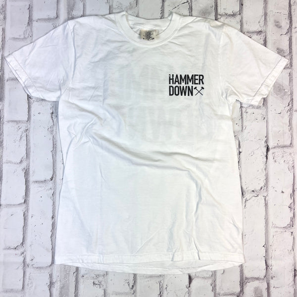 Hammer Down "Two Row" Short Sleeve T-shirt - White