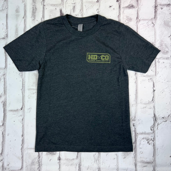 KIDS Hammer Down "Bear Claw" Short Sleeve T-shirt - Charcoal