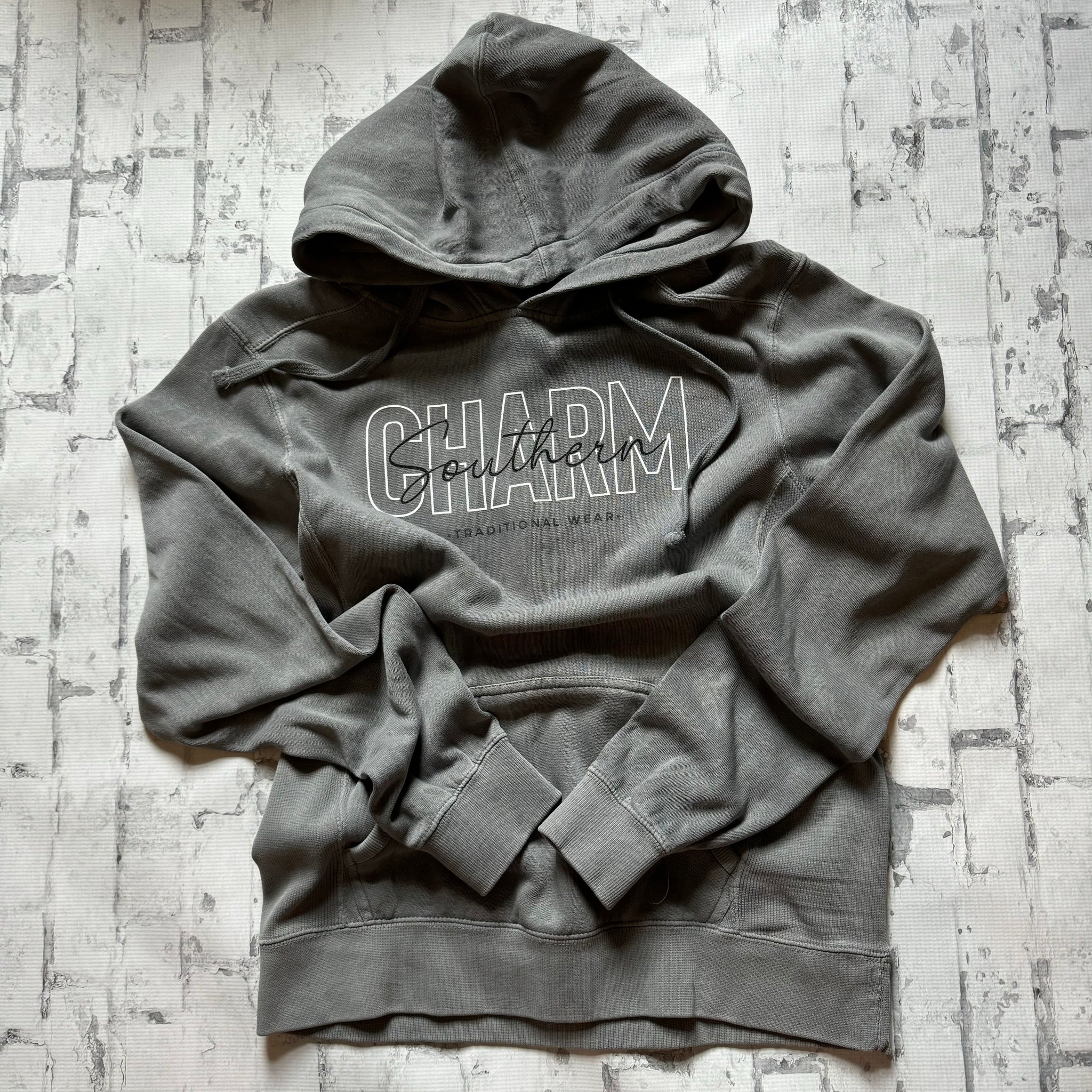 Southern Charm "Font" Hoodie - Grey