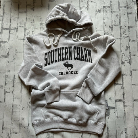 Southern Charm "Elk Cherokee" Hoodie - Frosted Grey