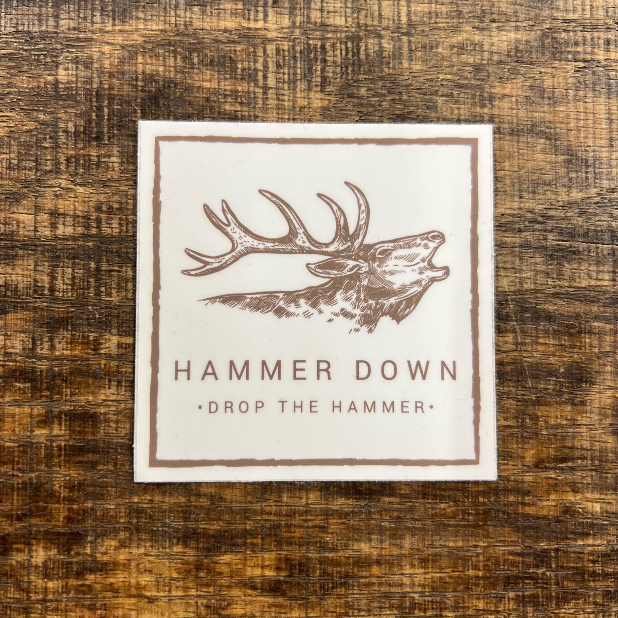 Hammer Down "Elk Sketch" Sticker - White