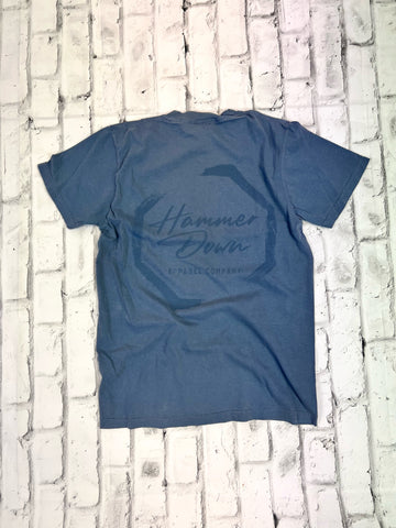 Hammer Down "Paint Octagon" Short Sleeve T-shirt - Washed Denim - Southern Charm "Shop The Charm"