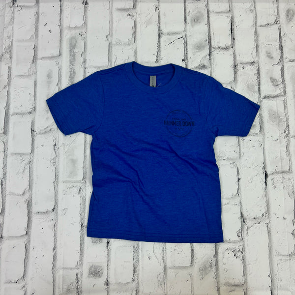 KIDS Hammer Down "MLE Stamp" Short Sleeve T-shirt - Royal Blue - Southern Charm "Shop The Charm"