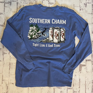 Southern Charm "6 Pack" Long Sleeve T-shirt - Flo Blu - Southern Charm "Shop The Charm"