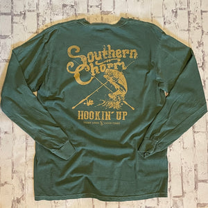 Southern Charm "Hookin Up" Long Sleeve T-shirt - Seafoam - Southern Charm "Shop The Charm"