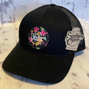 Southern Charm "Aloha Circle" Hat - Black with Woven Patch - Southern Charm "Shop The Charm"