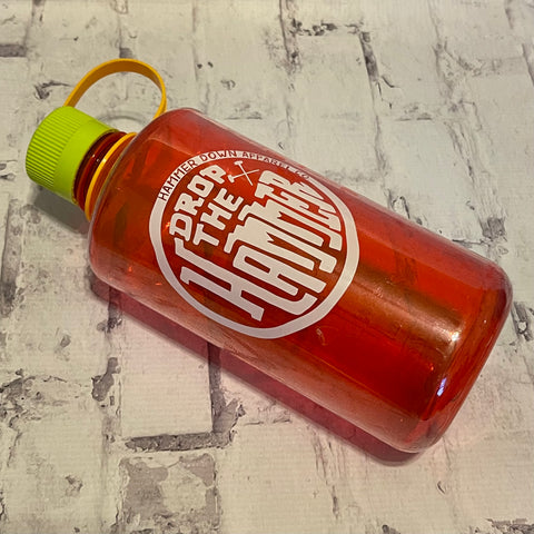 Hammer Down "Drop The Hammer" Water Bottle - Orange/Lime - Southern Charm "Shop The Charm"